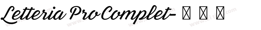 Letteria Pro Complet字体转换